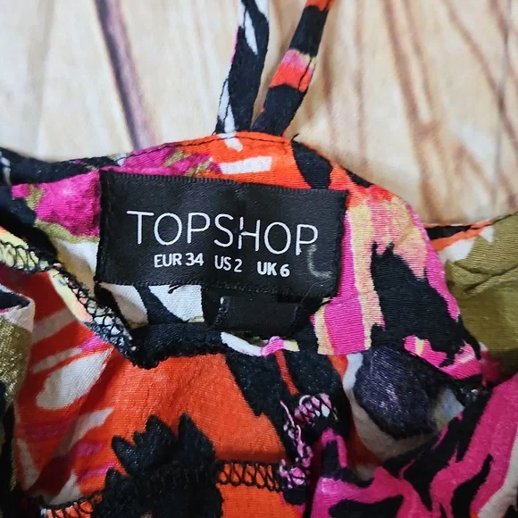 🔥Topshop Strapy‎ Top Size 2 - Picture 3 of 6